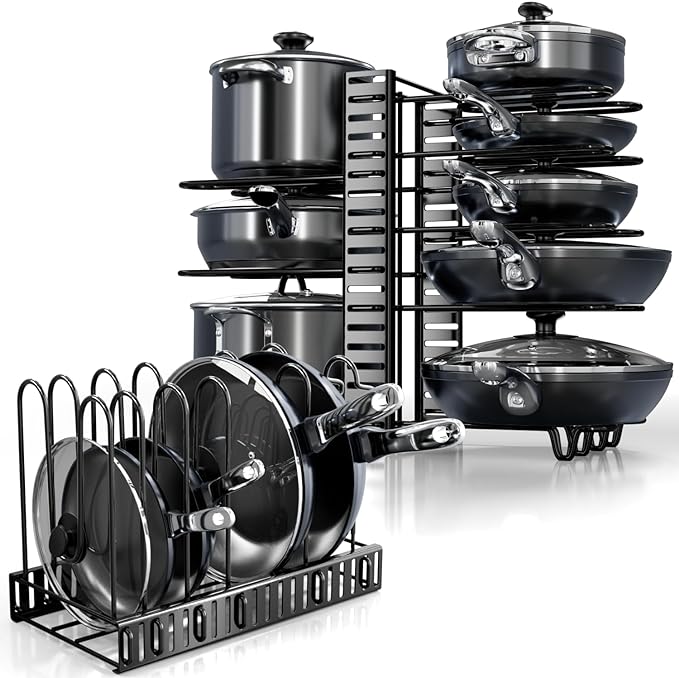 Pots and Pans Organizer Under Cabinet by KOMFORA