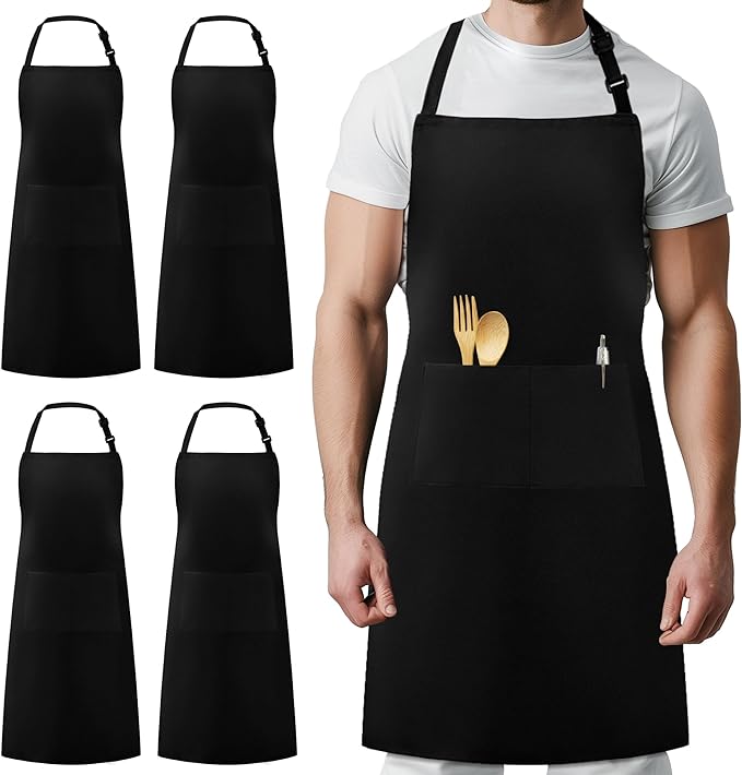 Syntus 4 Pack Adjustable Bib Apron by Syntus