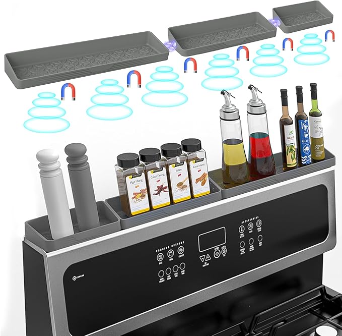 30"/24"/20" Silicone Stove Top Magnetic Shelf by Foeacry