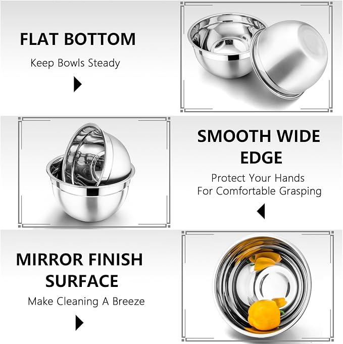 P&P CHEF Black Mixing Bowls - Image 4