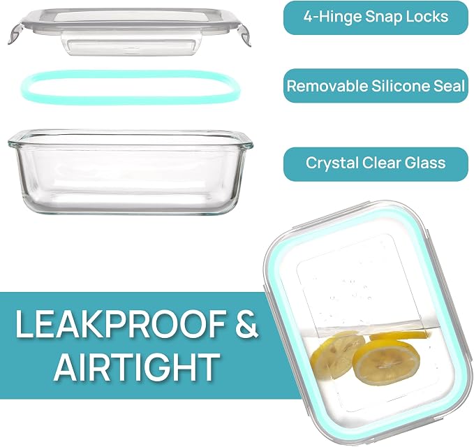 Vtopmart 5Pack 22oz Glass Storage Containers - Image 6