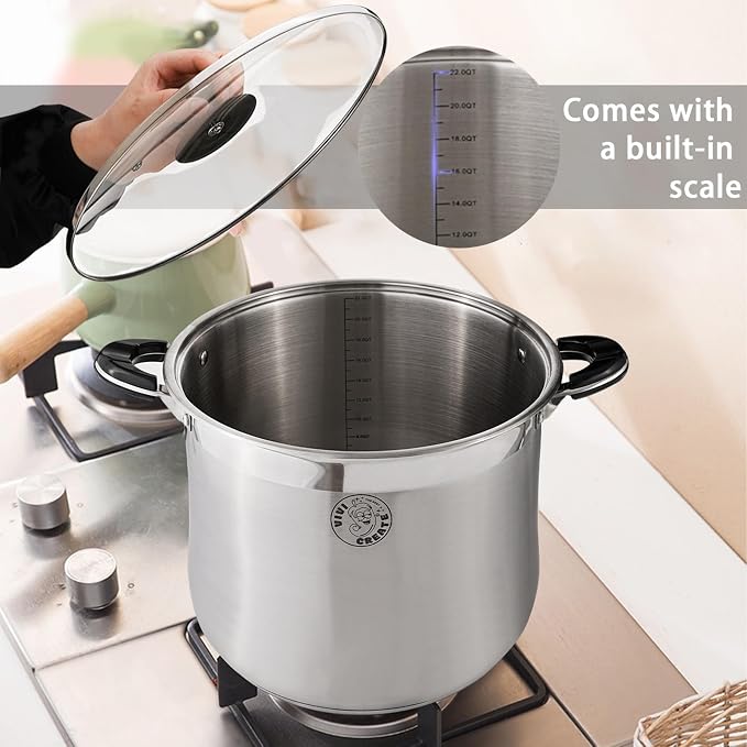 Vivicreate 9 Quart Stainless Steel Stock Pot - Image 3