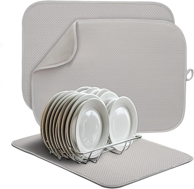 2 Pack Dish Drying Mat, Dish Drying Mats by FullBeDare