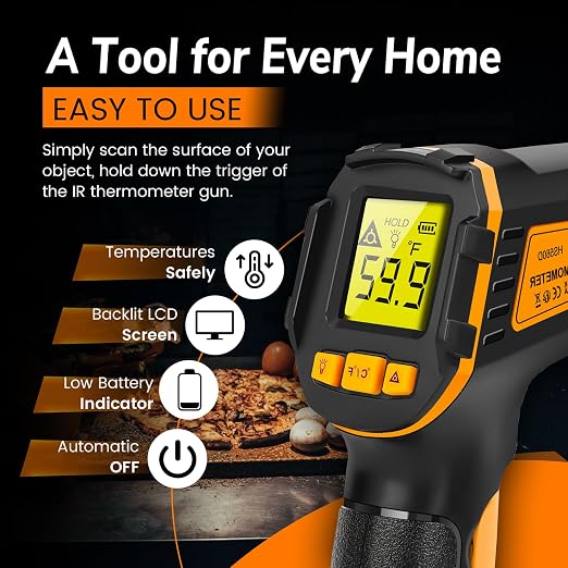 Infrared Thermometer Digital Temperature Gun Laser Meat Thermometer - Image 5