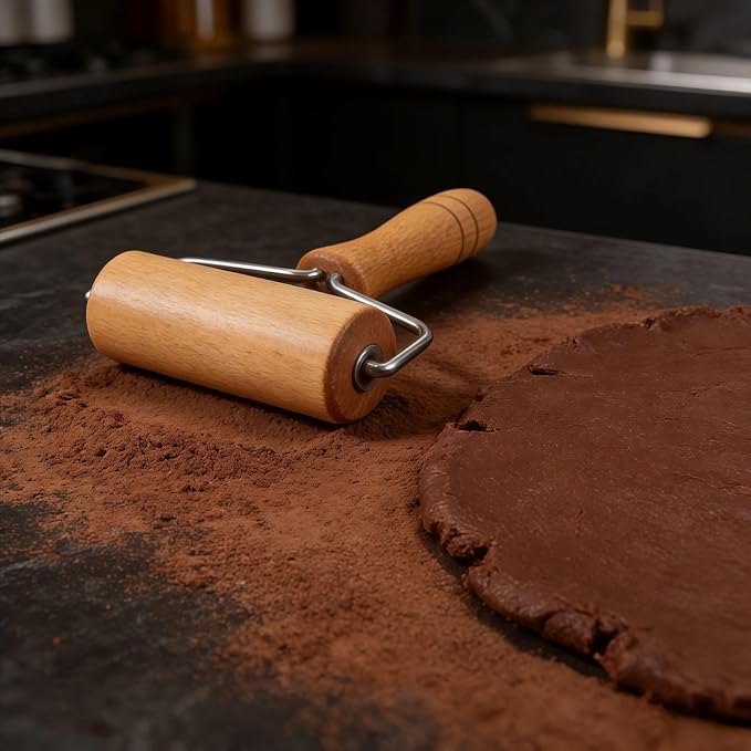 Small Rolling Pin, Wooden Dough Roller, Non-Stick Pizza Roller, T Type Rolling - Image 5