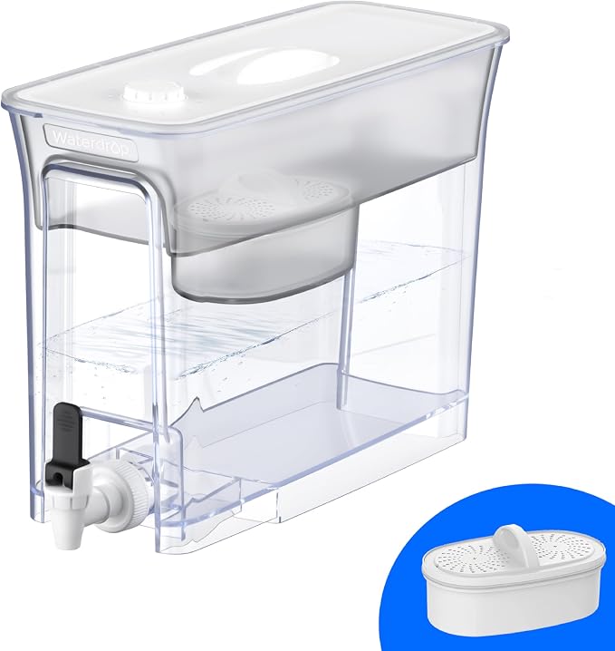 Waterdrop 35-Cup Slim Water Filter Dispenser, Large Capacity, 200-Gallon by Waterdrop