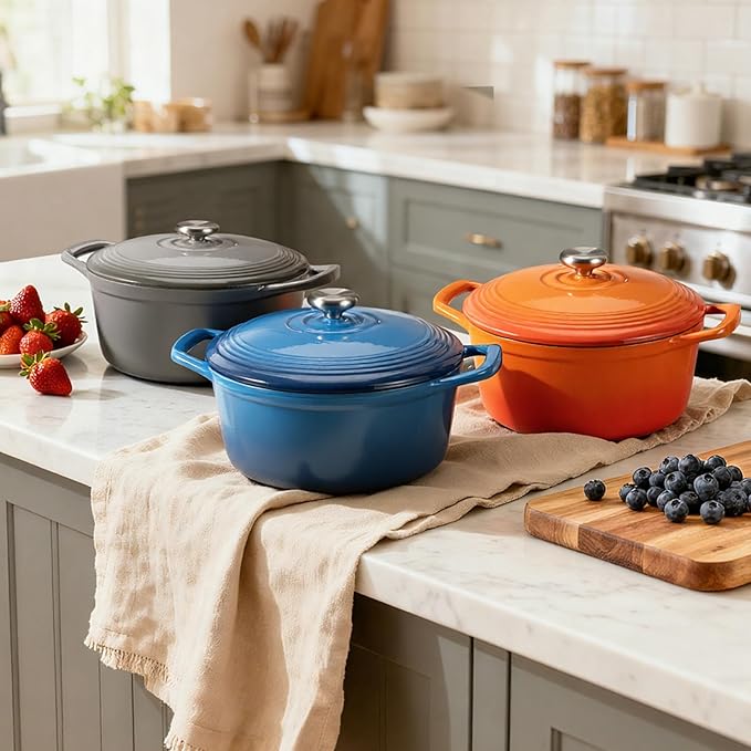 Overmont Enameled Cast Iron Dutch Oven - Image 7