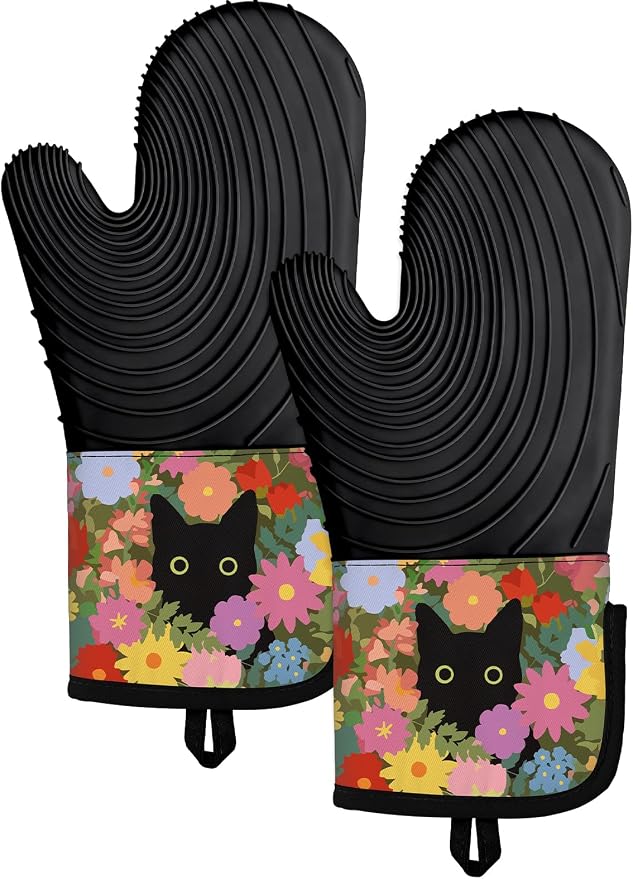 Slohif Long Silicone Oven Mitts Heat Resistant by Slohif