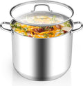 Stainless Steel Stock Pot, Homikit 24 Quart Large Stockpot Soup Pot by Homikit