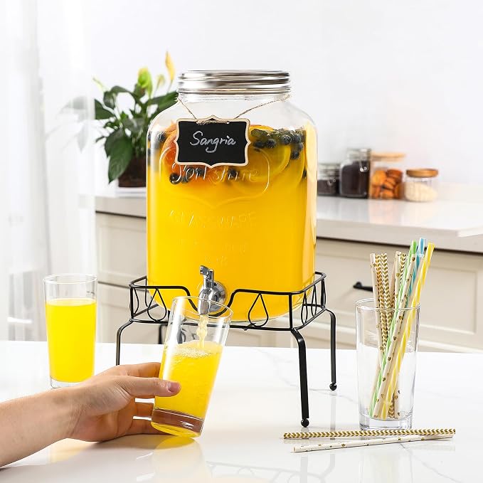 2 Gallon Glass Beverage Dispenser - Image 7
