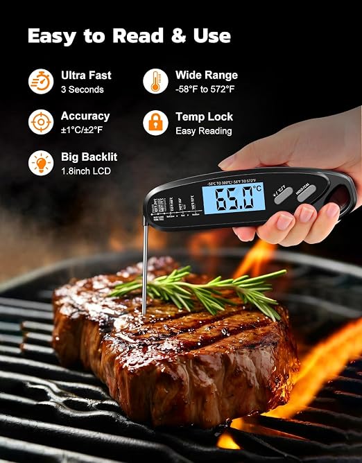 Instant Read Meat Thermometer Digital - Image 3
