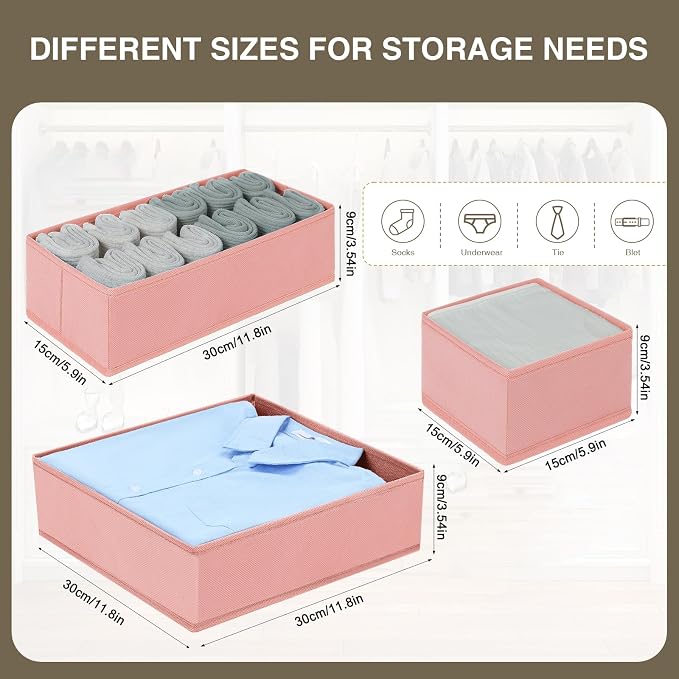 DIMJ Fabric Drawer Organizer Bins - Image 5