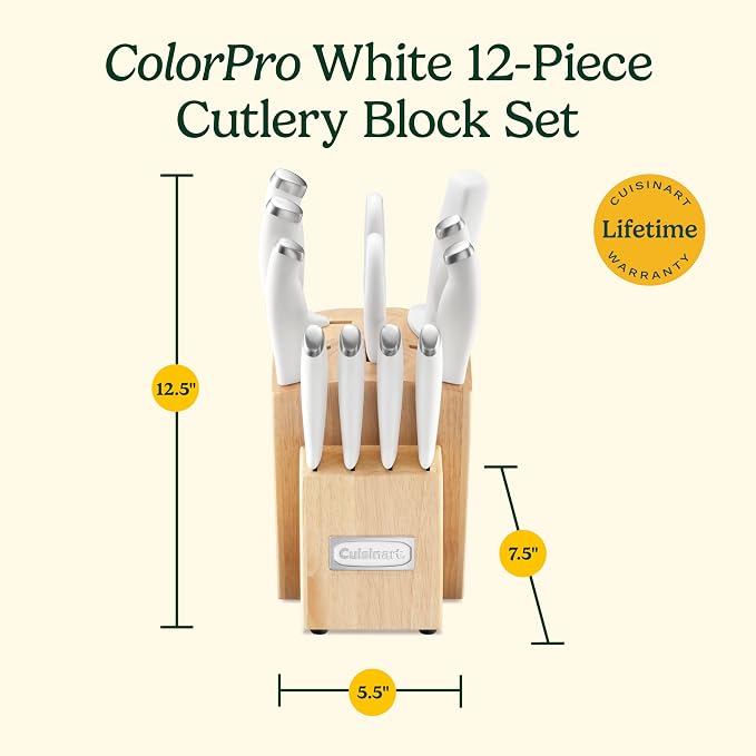 Cuisinart Block Knife Set, Lightweight, Stainless Steel, Durable & Dishwasher - Image 7