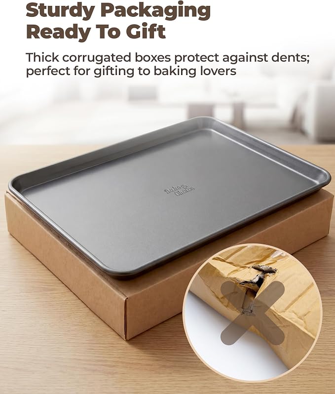Bake Choice 2 Pack Half Sheet Pans 18x13 In - Image 6