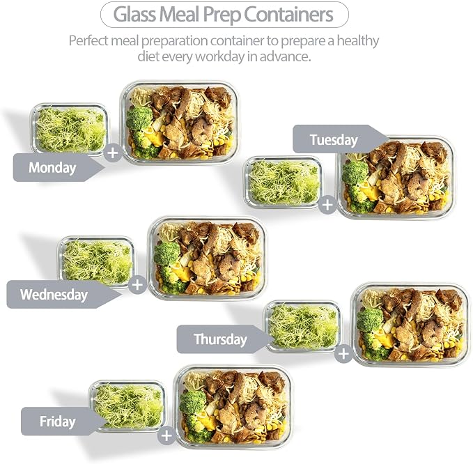 coccot [10 pack Glass Meal Prep Containers - Image 5