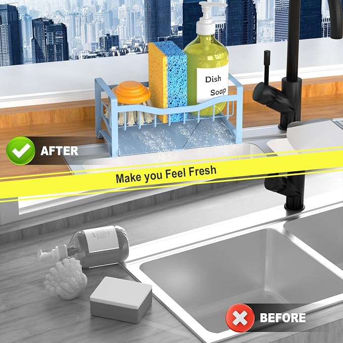 Maifan Stainless Steel Kitchen Sink Caddy Organizer - Image 5