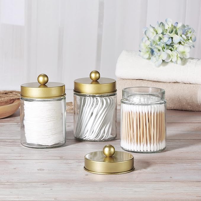 Apothecary Jar Canisters Bathroom Vanity Organizer - Image 6