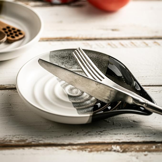 Large Ceramic Spoon Rest for Stove Top & Kitchen Counter, Heat-Resistant Spoon - Image 3