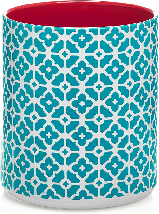 DOWAN Colorful Large Utensil Holder, 7.2" x 6.2" Ceramic Kitchen Utensil Holder by DOWAN