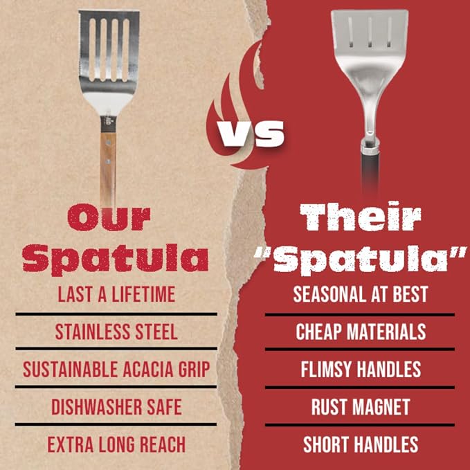 BBQ-AID Pro BBQ Metal Spatula - Image 4