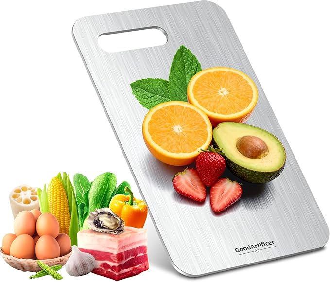 Titanium Cutting Boards, 100% Pure Titanium Kitchen Cutting Board, Double-Sided by Goodartificer