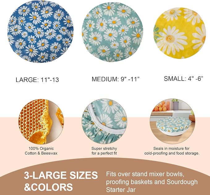 Reusable Bowl Covers for Bread Proofing - Image 2