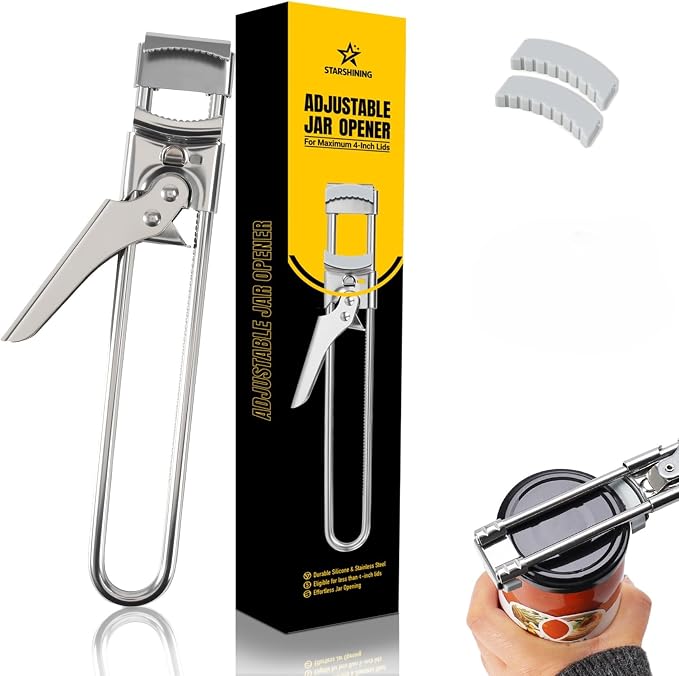 Adjustable Jar Opener –2026 Stainless Steel Can & Bottle Opener by Unknown