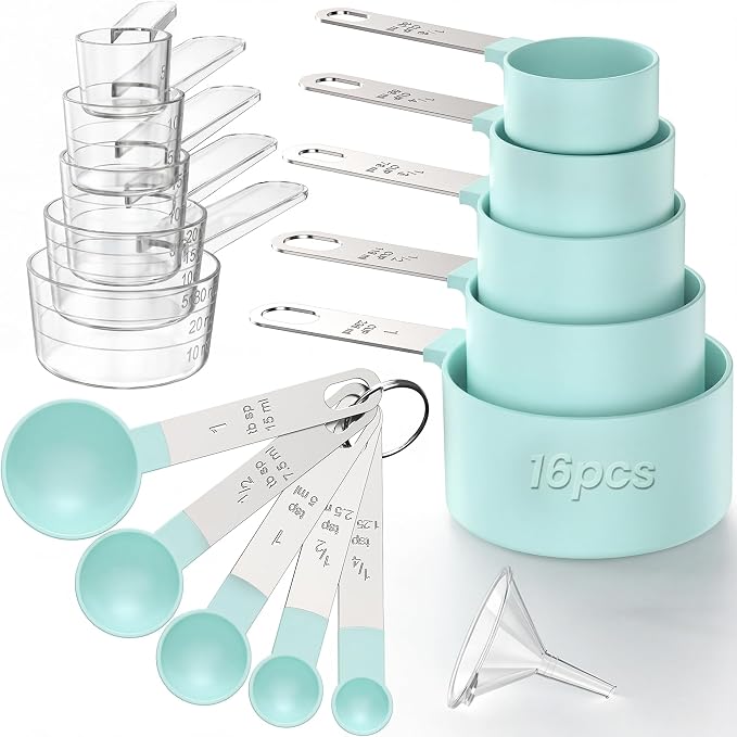 16PCS Measuring Cups and Spoons Set, Measuring Spoon Set by CreateHarmonyWithYourPet