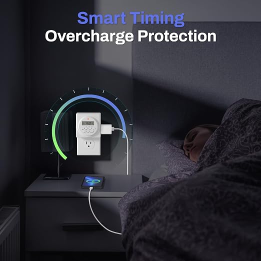 BN-LINK Indoor Digital Timer Outlet, Dual Outlet 7 Day Programmable Light Switch - Image 6