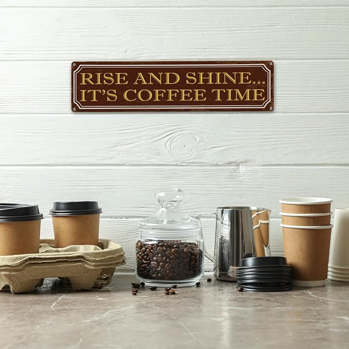 Coffee Time Metal Tin Signs, Coffees Lover Home Decor - Image 4