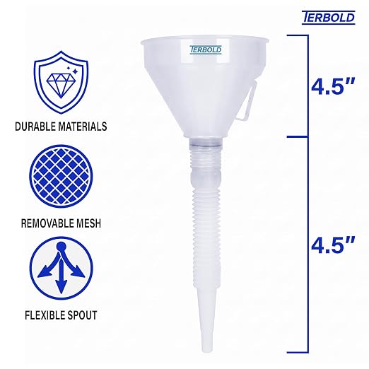 Automotive Flex Funnel with Hose | Wide Mouth Flexible Oil Funnel - Image 2