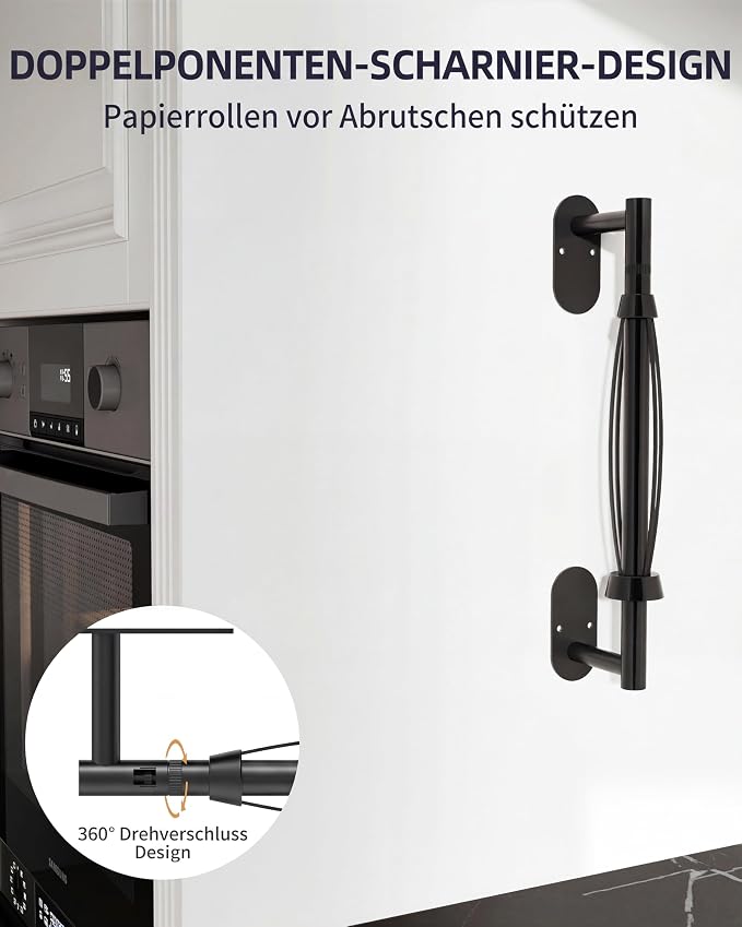 Paper Towel Holder Under Cabinet, Self Adhesive or Wall Mount - Image 4