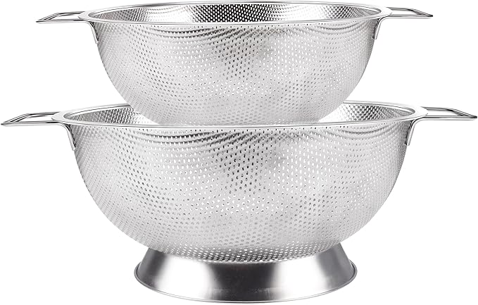 Gulex Stainless Steel Colander and Strainer Set， Strainer by Gulex