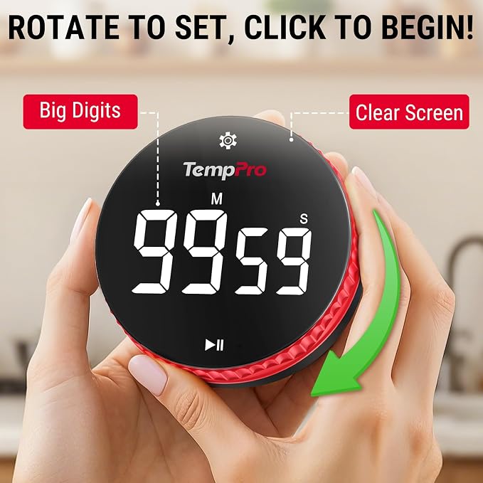 TempPro 99-Hour Digital Kitchen Timer - Image 4