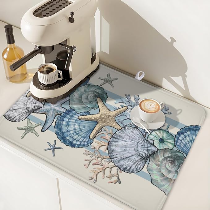 Nautical Coastal Dish Drying Mat - Image 7