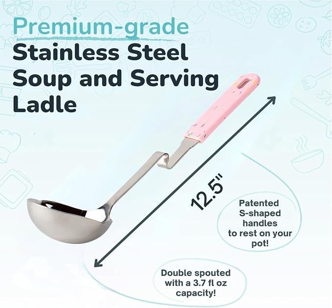 Souper Cubes + Lori Greiner No Mess Stainless Steel Soup Ladle - Image 2