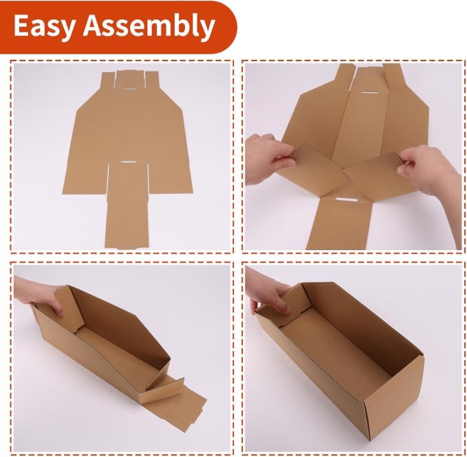 ZBEIVAN Corrugated Cardboard Storage Bins, 35 Packs - Image 6