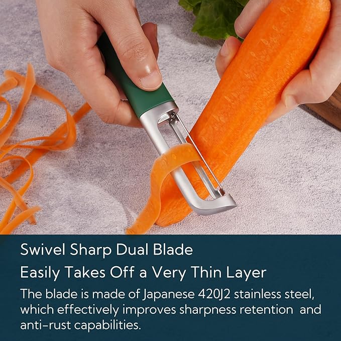 KITCHENDAO Swivel Vegetable Potato Peeler - Image 4