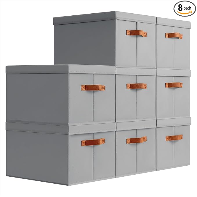 Homsorout Storage Bins with Lids by Homsorout