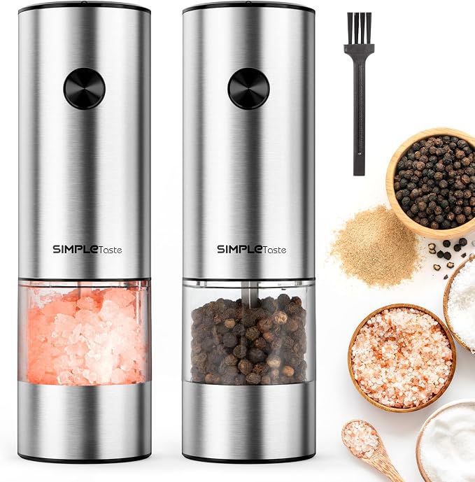 SIMPLETASTE Electric Salt and Pepper Grinder Set - Image 8