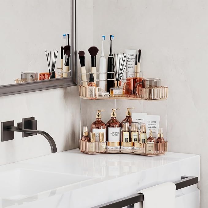 Asayuee 2-Tier Corner Bathroom Counter Organizer - Image 3