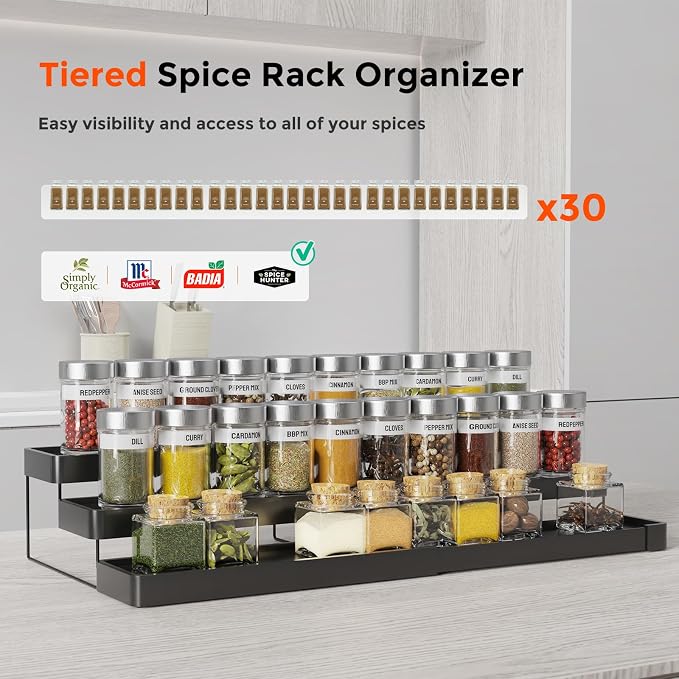 2 Pack Expandable Spice Rack Organizer - Image 3