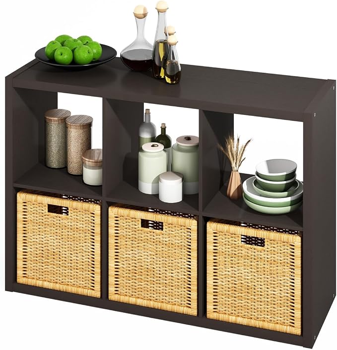 Furinno HERMITE Kitchen Island, 6-Cube Coffee Bar, Extra Thick Kitchen Storage by Furinno-FitsYourSpaceFitsYourBudget