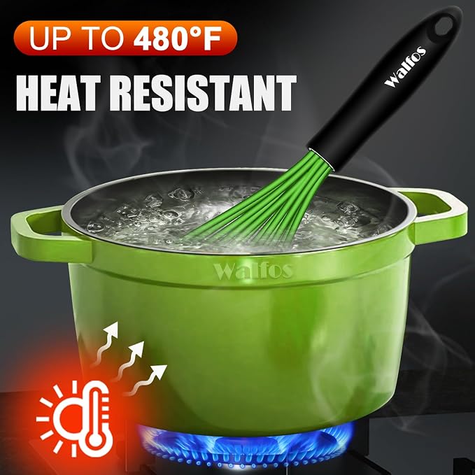 Walfos Silicone Whisk, Rubber Whisks - Image 4