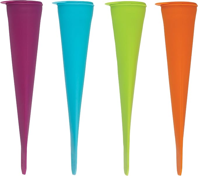 HIC Kitchen Flavor Blast Silicone Ice Pop Makers, Makes 4 Ice Pops - Image 3