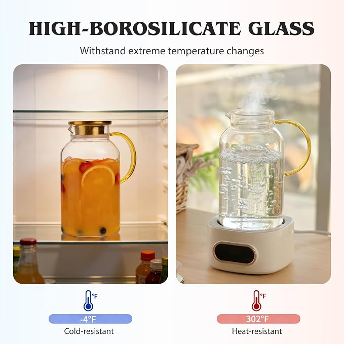 2 Pack 2 Liter/68oz Glass Pitchers - Image 6