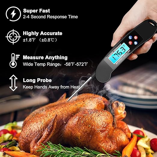 Digital Talking Thermometer for The Blind, Waterproof Instant Read Food - Image 2
