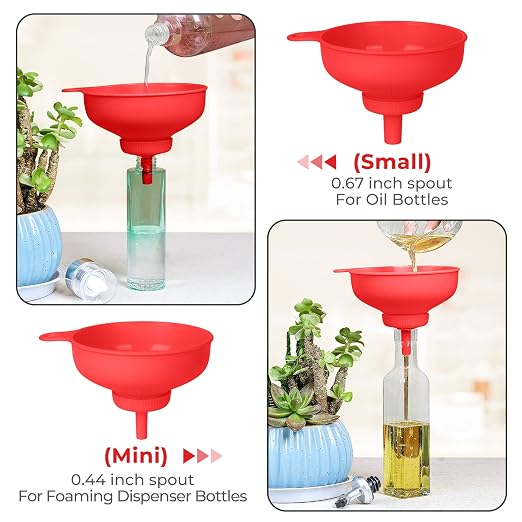 Wide Mouth Kitchen Funnel, Food Grade Plastic Cooking Canning Funnel - Image 3