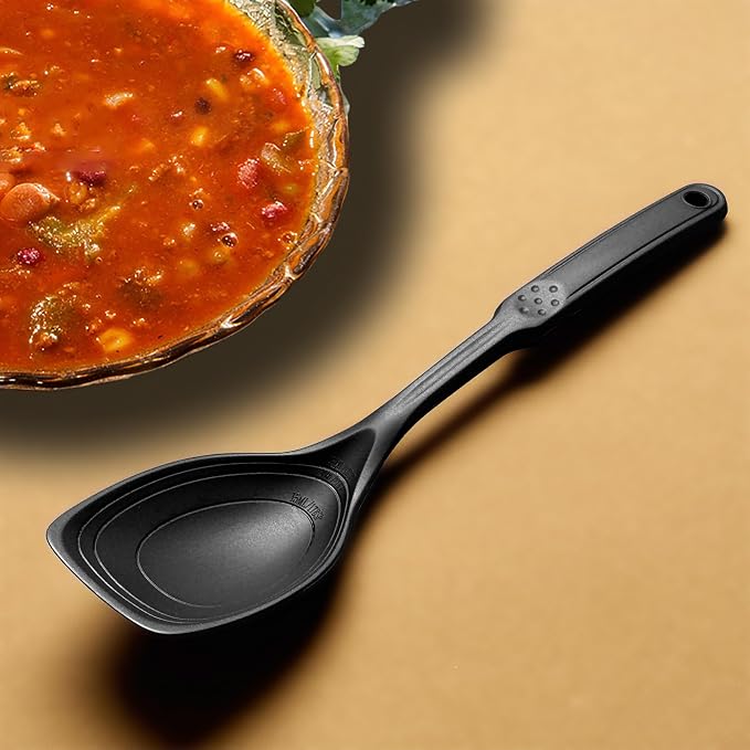 Large Silicone Cooking Spoon, Non-Stick Solid Spoon set - Image 8