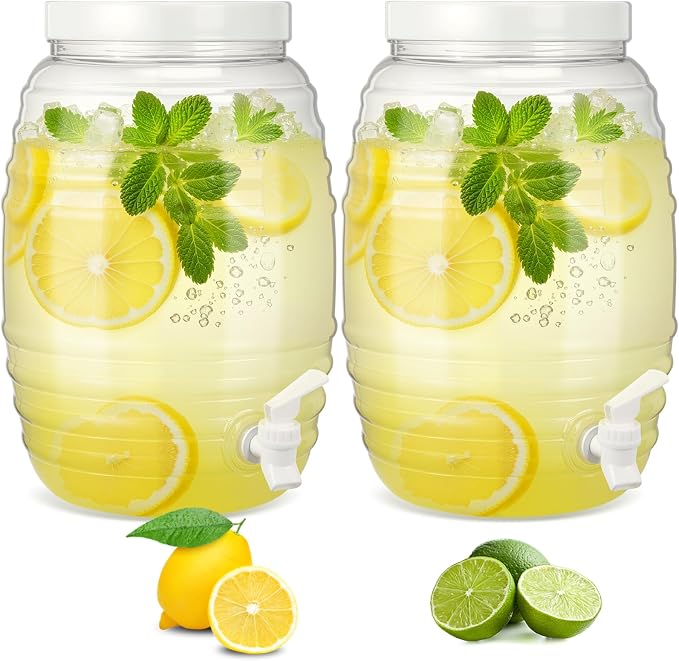 Honeydak 2 Pcs 2.7 Gallon Plastic Drink Dispenser by Honeydak